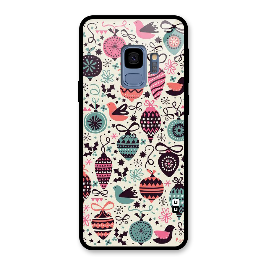 Celebration Pattern Glass Back Case for Galaxy S9