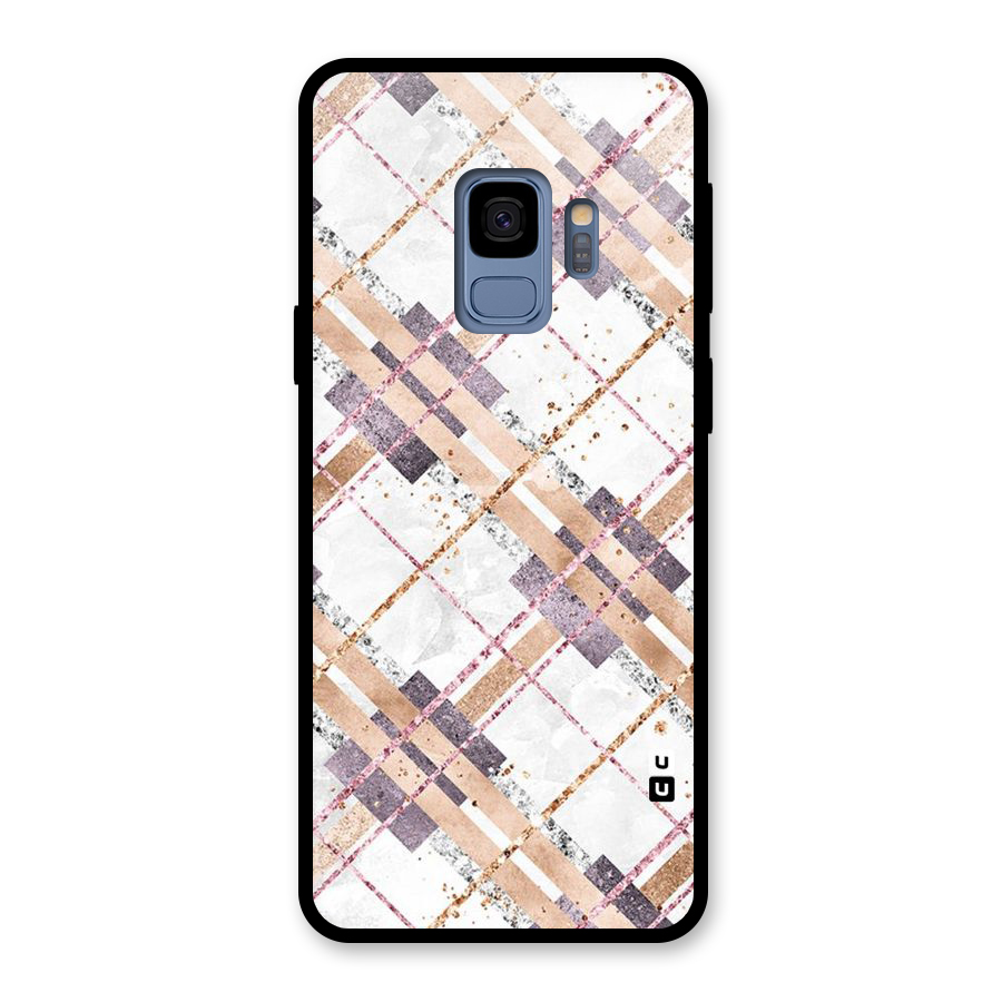 Check Trouble Glass Back Case for Galaxy S9