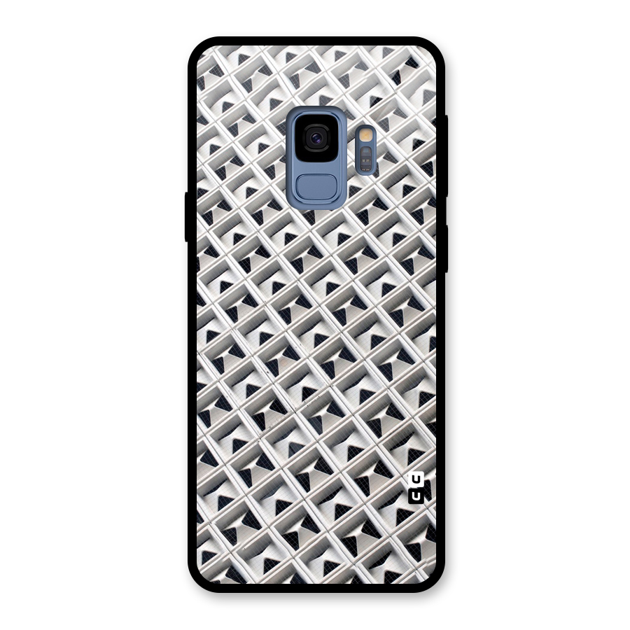 Check White Design Glass Back Case for Galaxy S9