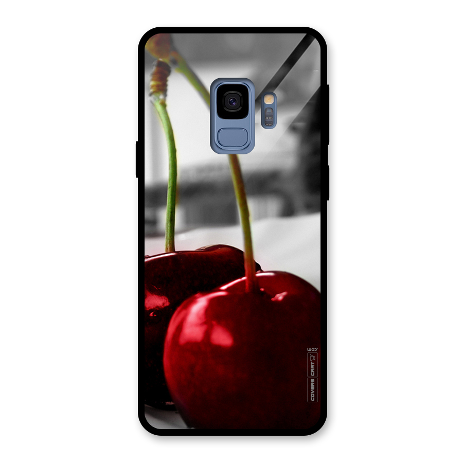 Cherry Photography Glass Back Case for Galaxy S9