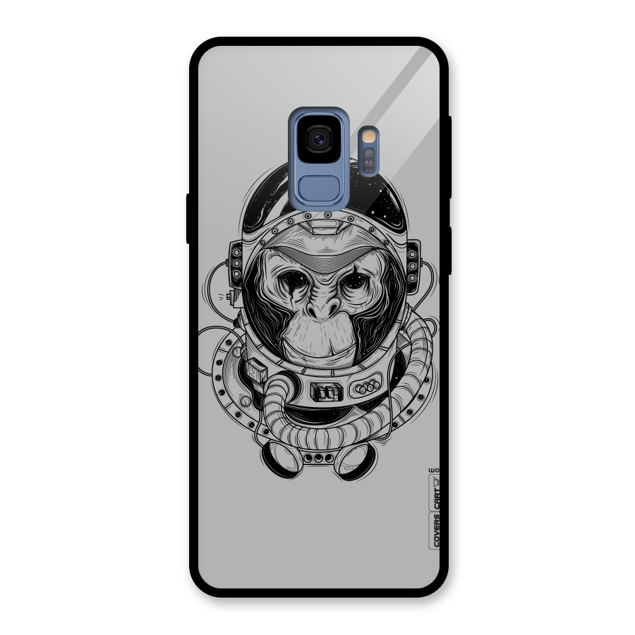 Chimpanzee Astronaut Glass Back Case for Galaxy S9