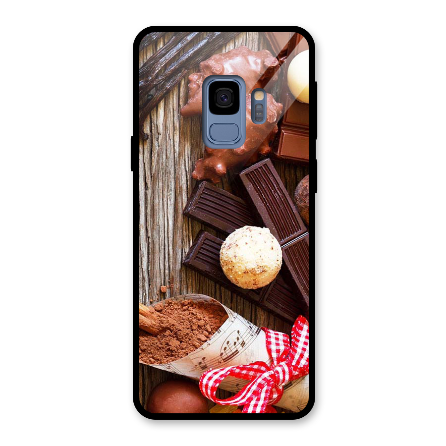 Chocolate Candies Glass Back Case for Galaxy S9