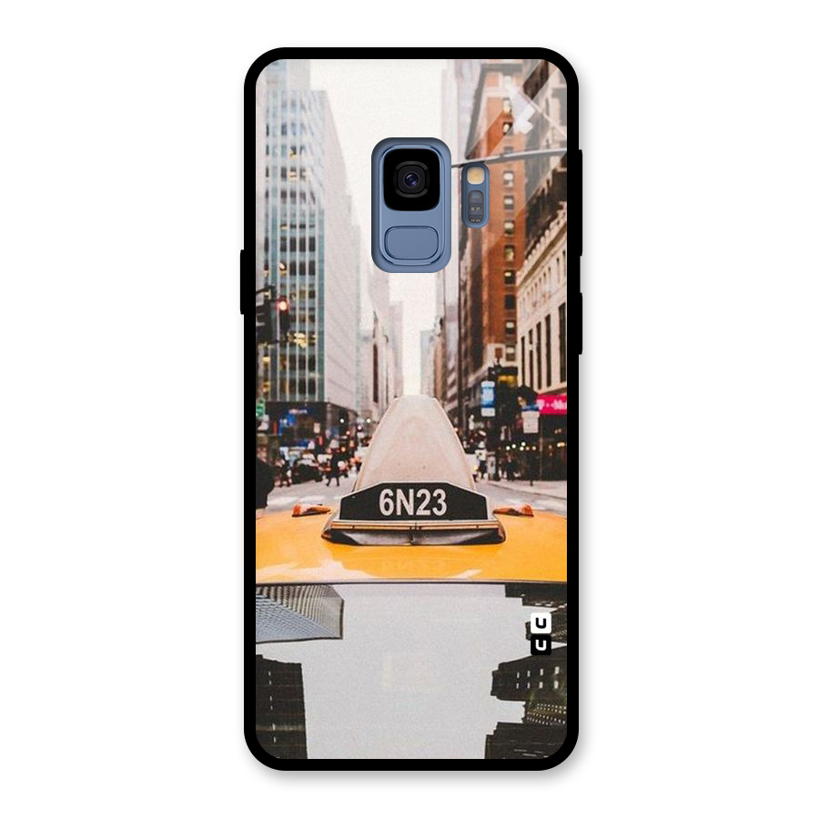 City Taxi Glass Back Case for Galaxy S9