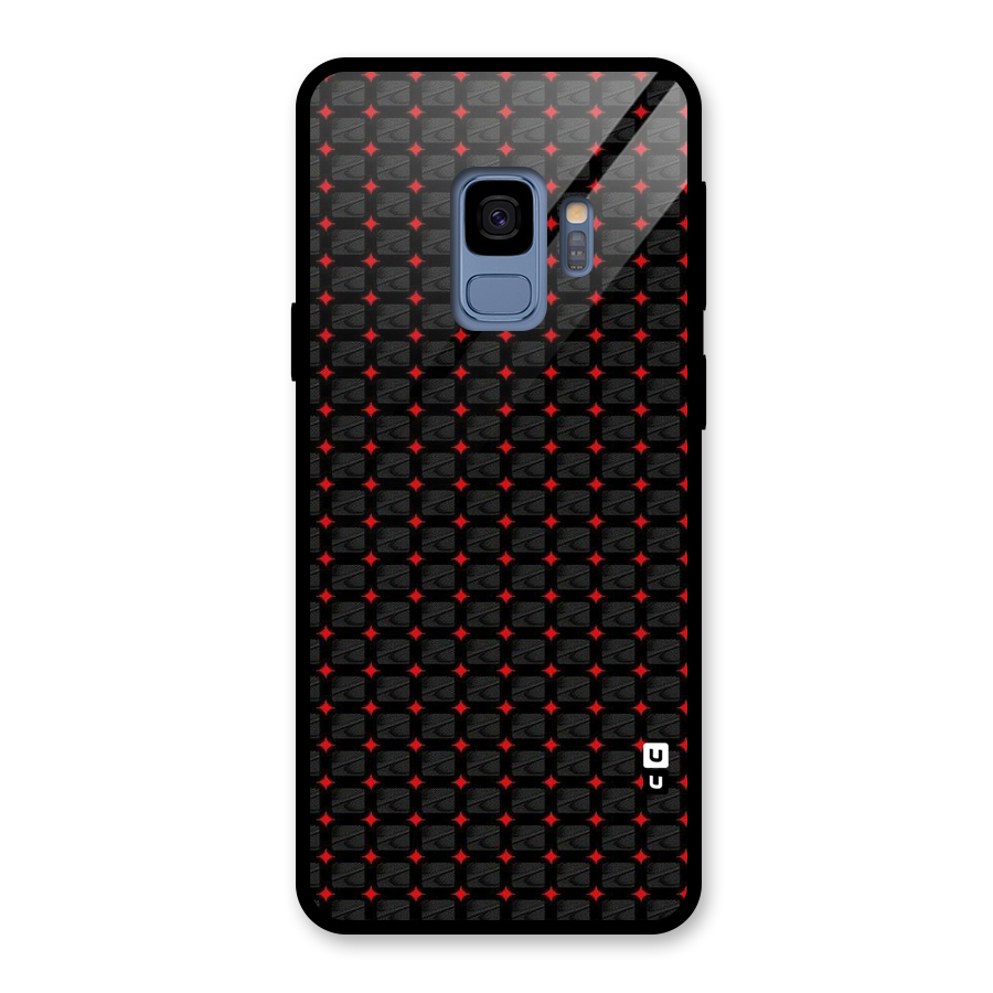 Class With Polka Glass Back Case for Galaxy S9