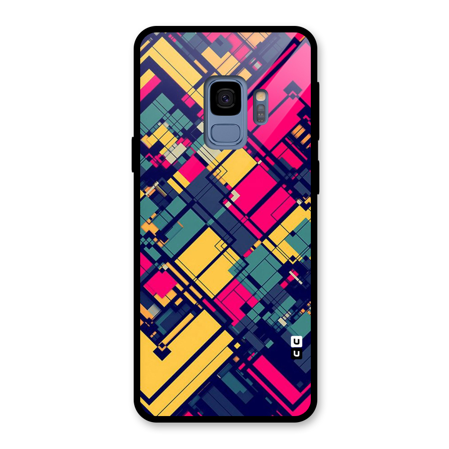 Classic Abstract Coloured Glass Back Case for Galaxy S9