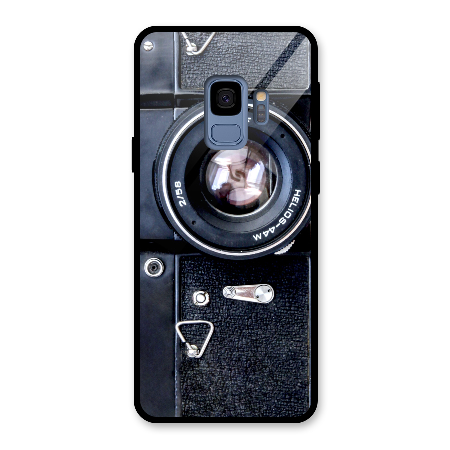 Classic Camera Glass Back Case for Galaxy S9
