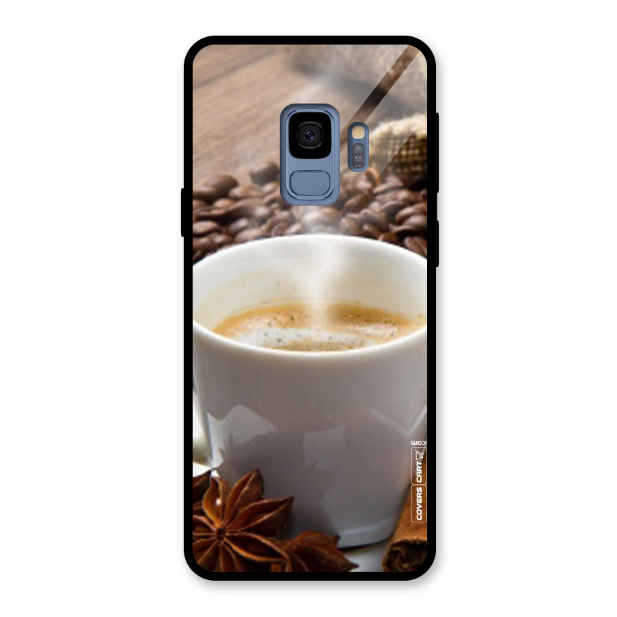 Classic Coffee Beans Glass Back Case for Galaxy S9