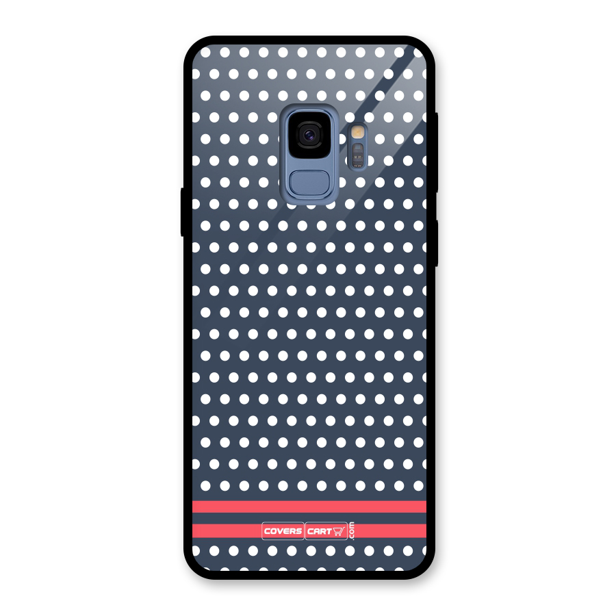 Classic Polka Dots Glass Back Case for Galaxy S9