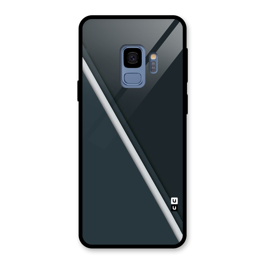 Classic Single Stripe Glass Back Case for Galaxy S9