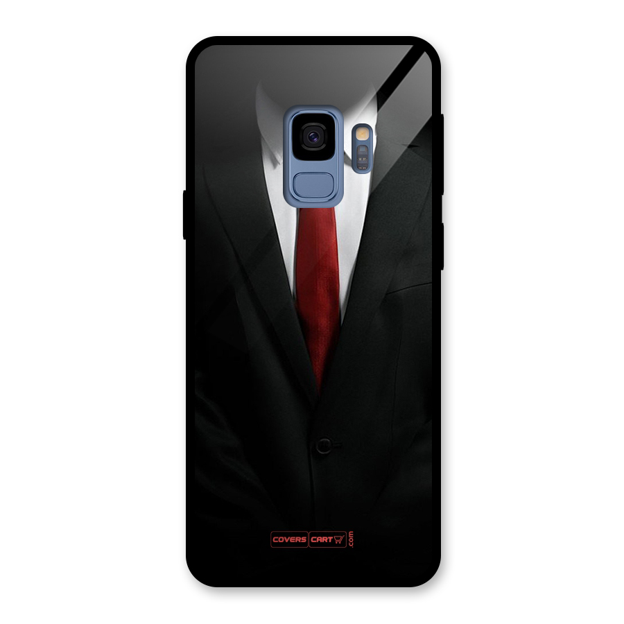 Classic Suit Glass Back Case for Galaxy S9