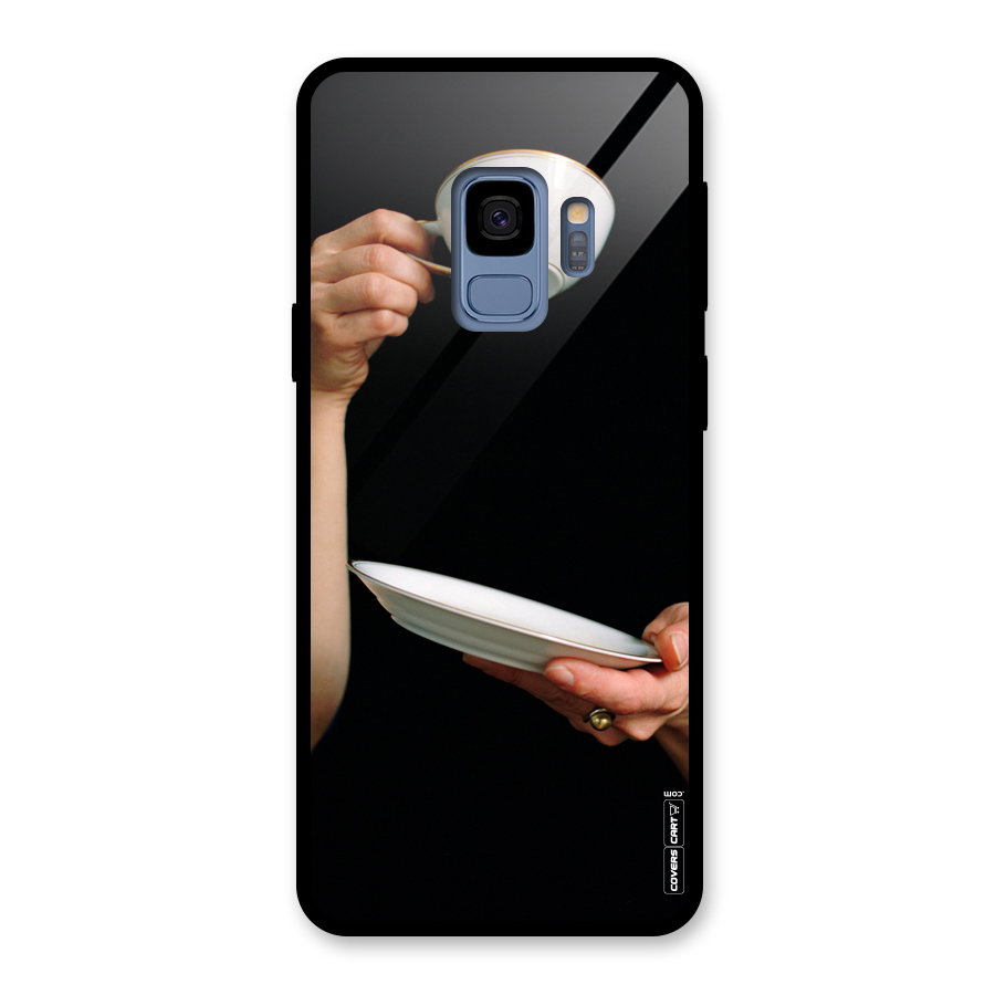 Classic Tea Cup Glass Back Case for Galaxy S9