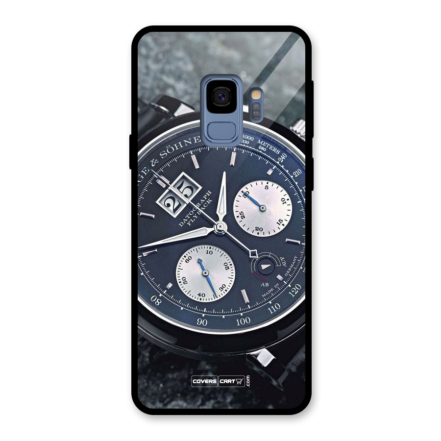 Classic Wrist Watch Glass Back Case for Galaxy S9