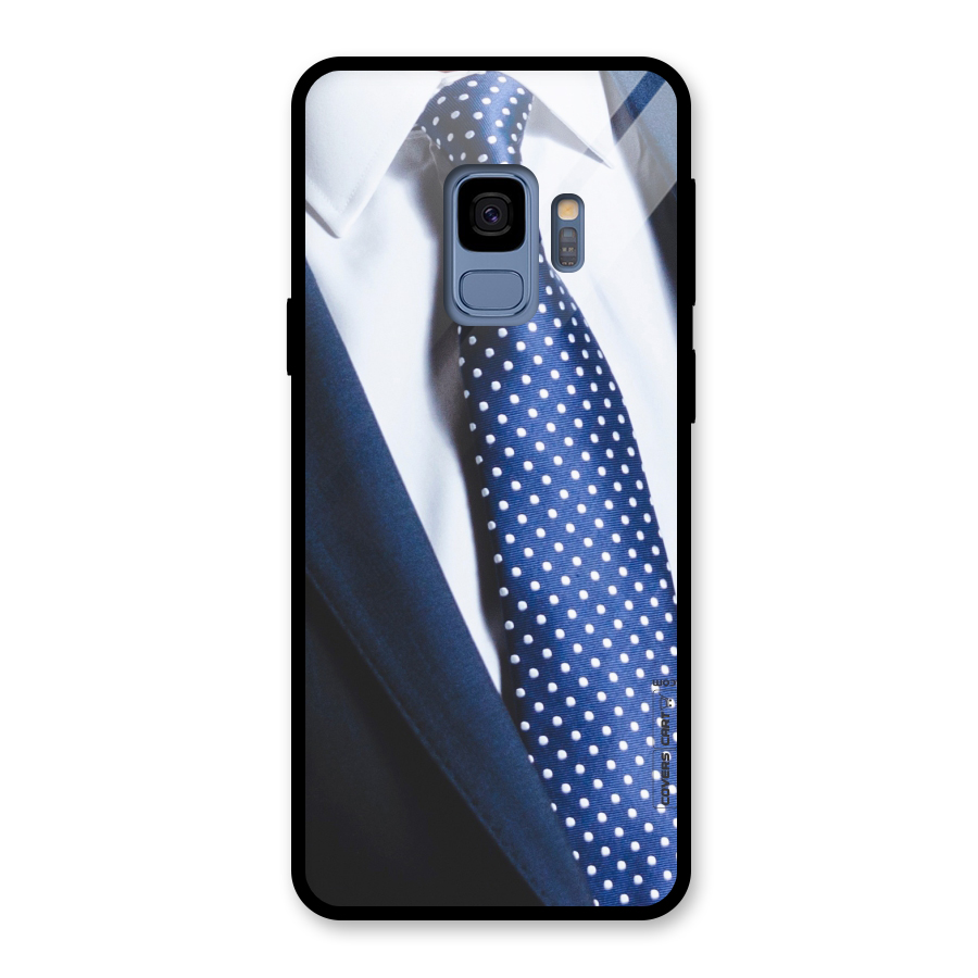 Classy Tie Glass Back Case for Galaxy S9
