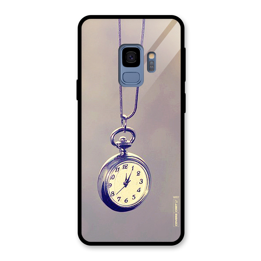 Clock Locket Glass Back Case for Galaxy S9