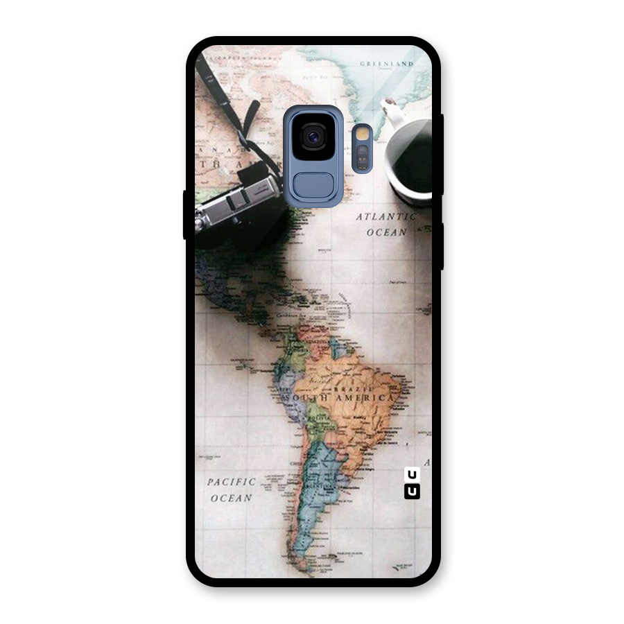 Coffee And Travel Glass Back Case for Galaxy S9