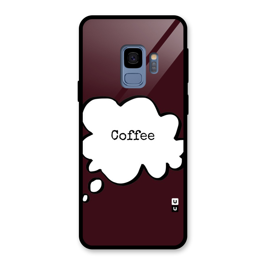 Coffee Bubble Glass Back Case for Galaxy S9