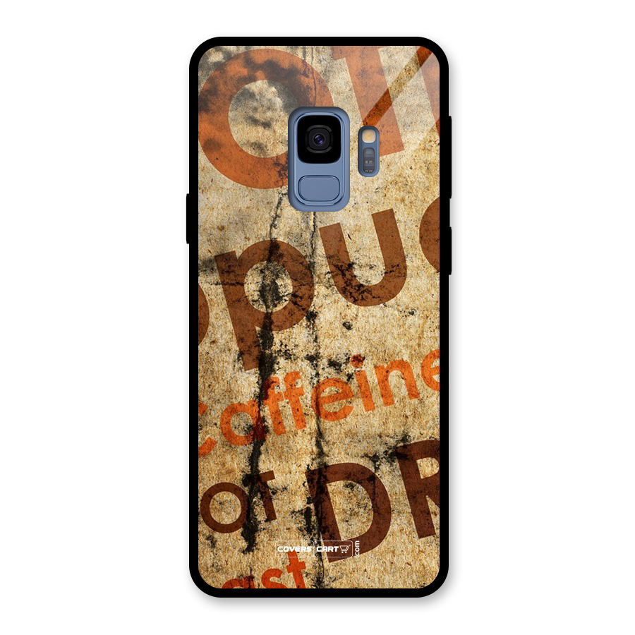 Coffee Caffeine Glass Back Case for Galaxy S9