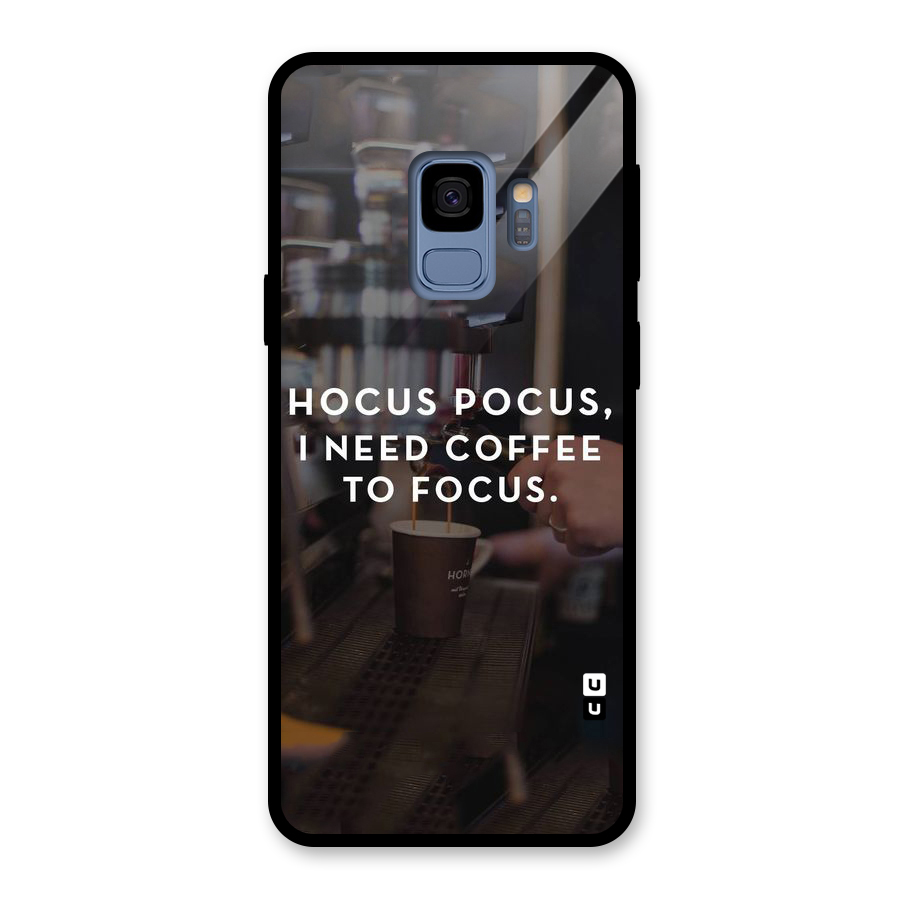 Coffee Focus Glass Back Case for Galaxy S9