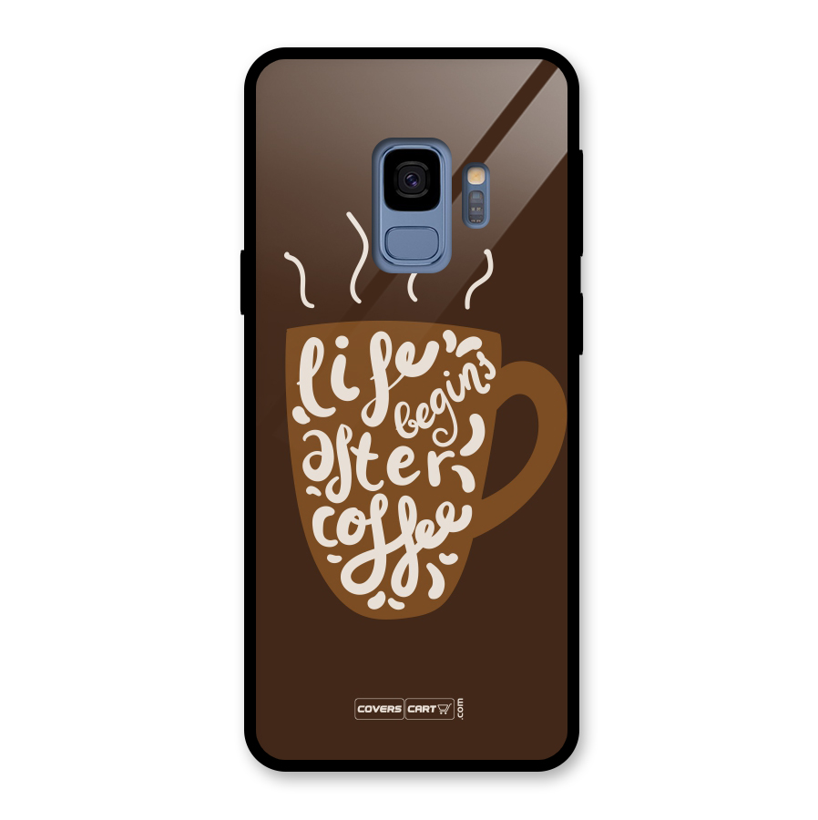 Coffee Mug Glass Back Case for Galaxy S9