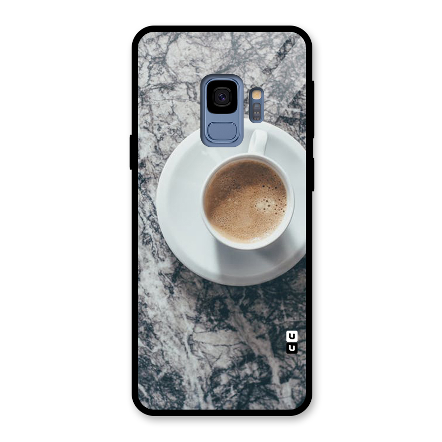 Coffee On Marble Glass Back Case for Galaxy S9