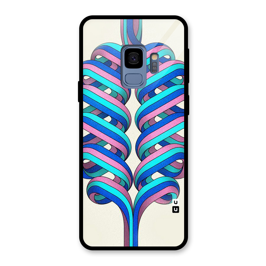 Coil Abstract Pattern Glass Back Case for Galaxy S9