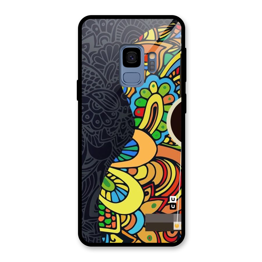 Colored Blocks Glass Back Case for Galaxy S9