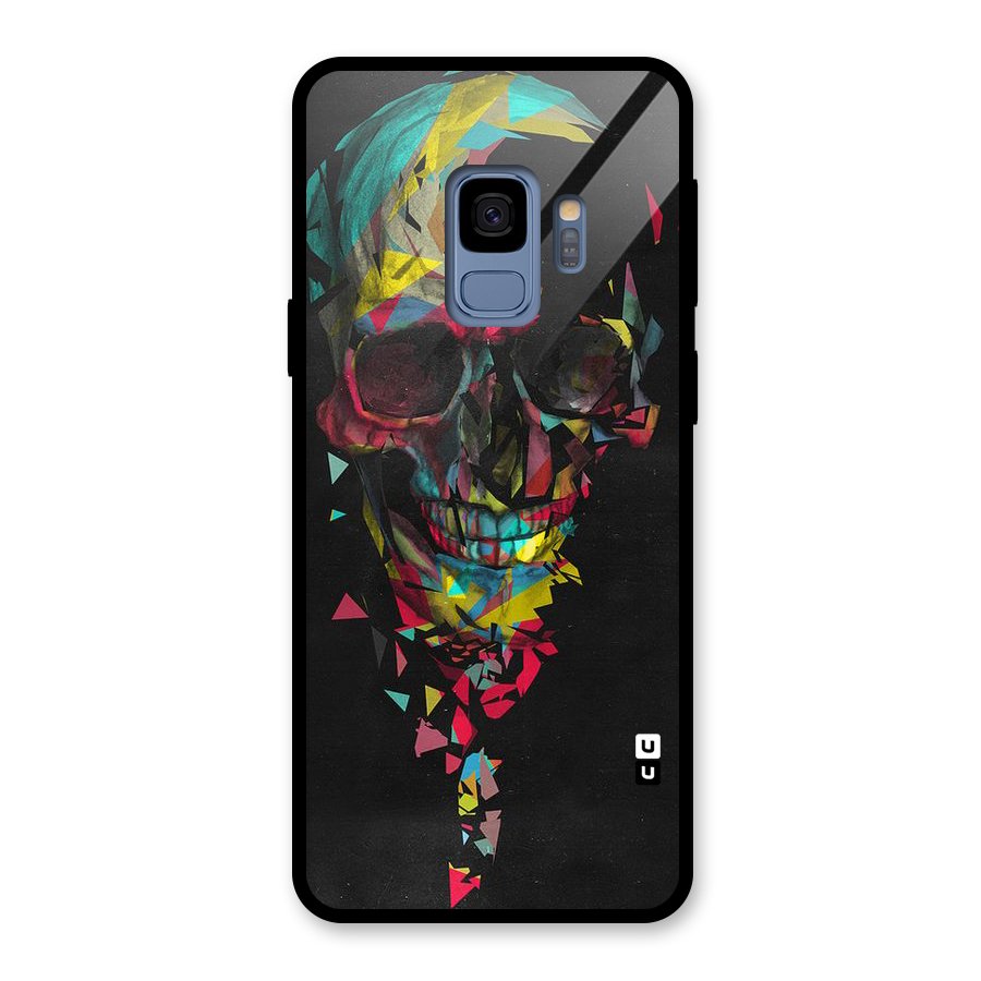 Colored Skull Shred Glass Back Case for Galaxy S9