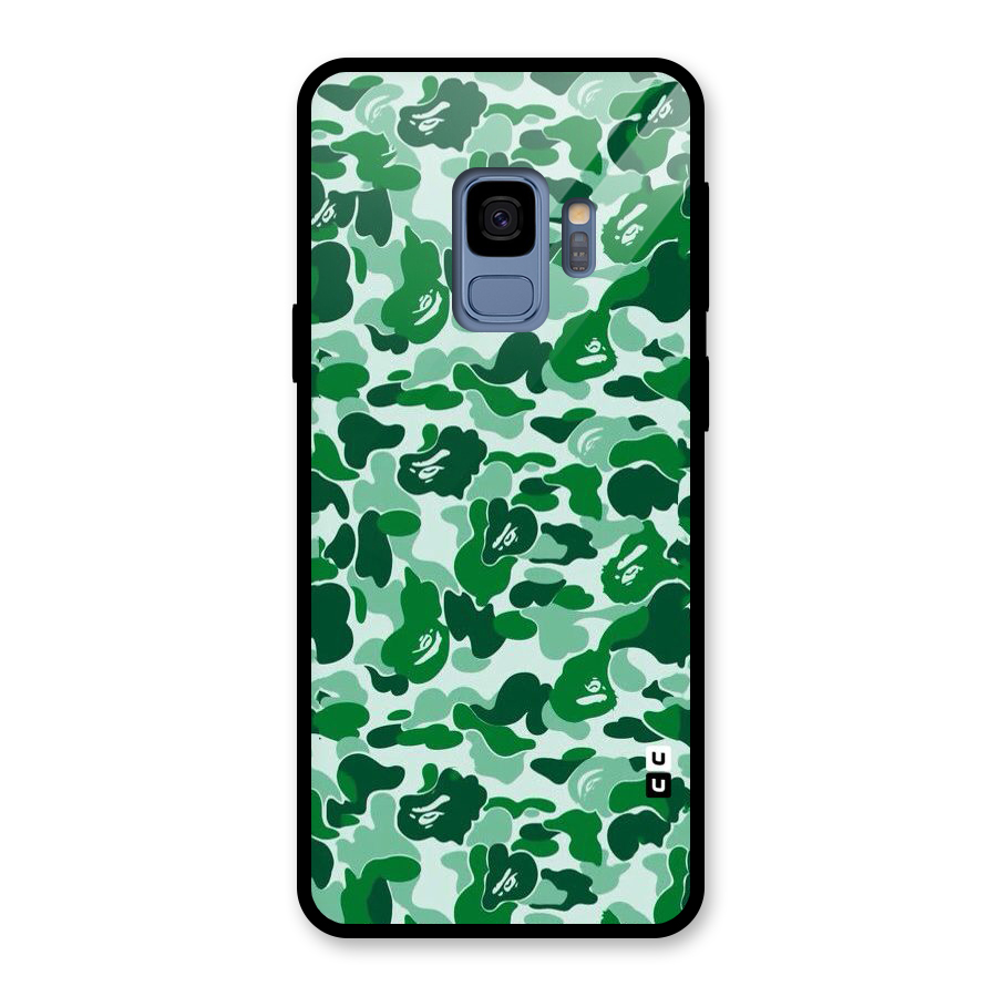 Colorful Camouflage Glass Back Case for Galaxy S9