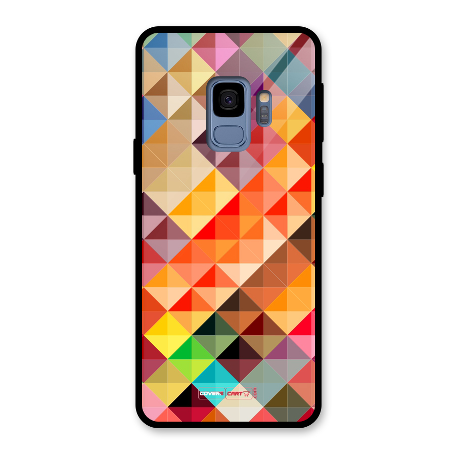 Colorful Cubes Glass Back Case for Galaxy S9