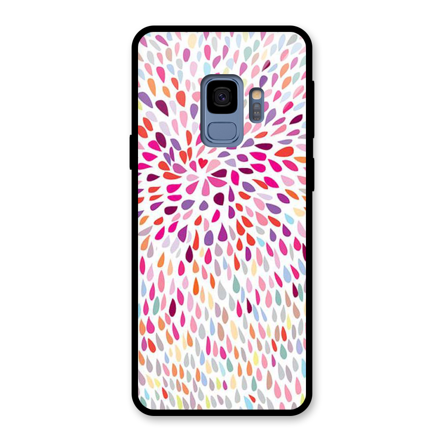 Colorful Decorative Pattern Glass Back Case for Galaxy S9