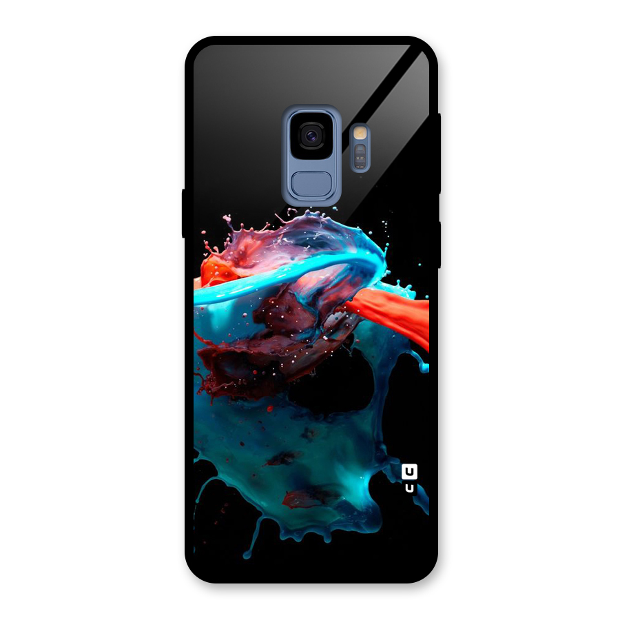 Colour War Glass Back Case for Galaxy S9
