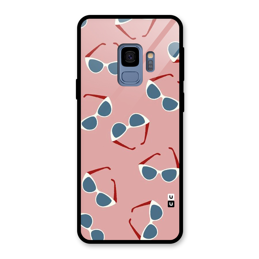Cool Shades Pattern Glass Back Case for Galaxy S9