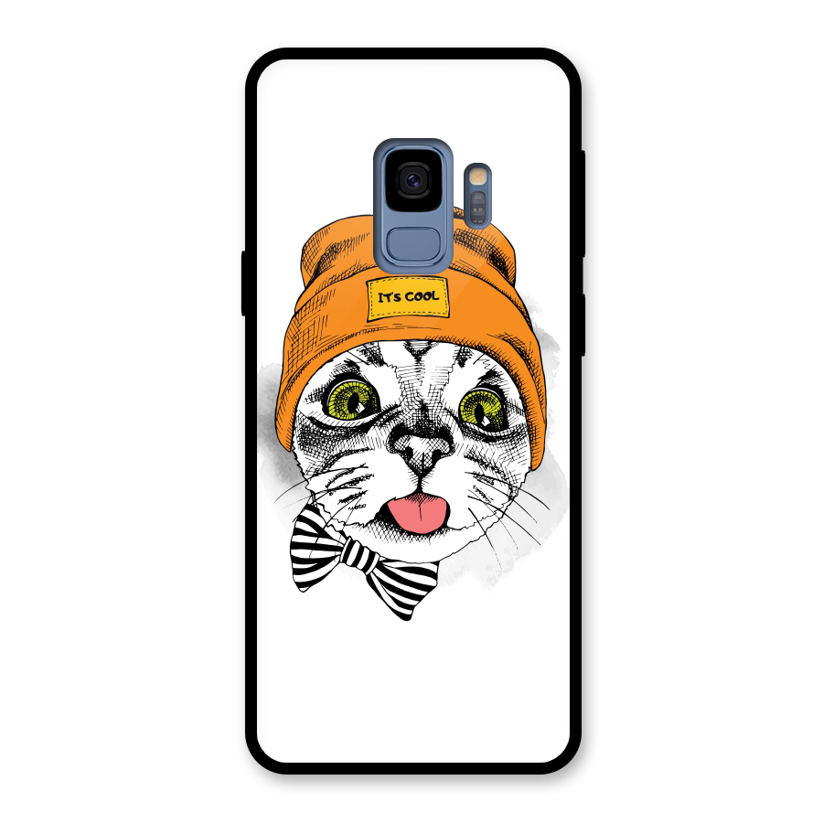 Cool cat Glass Back Case for Galaxy S9