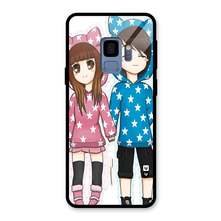 Couple In Stars Glass Back Case for Galaxy S9