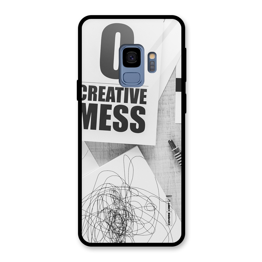 Creative Mess Glass Back Case for Galaxy S9