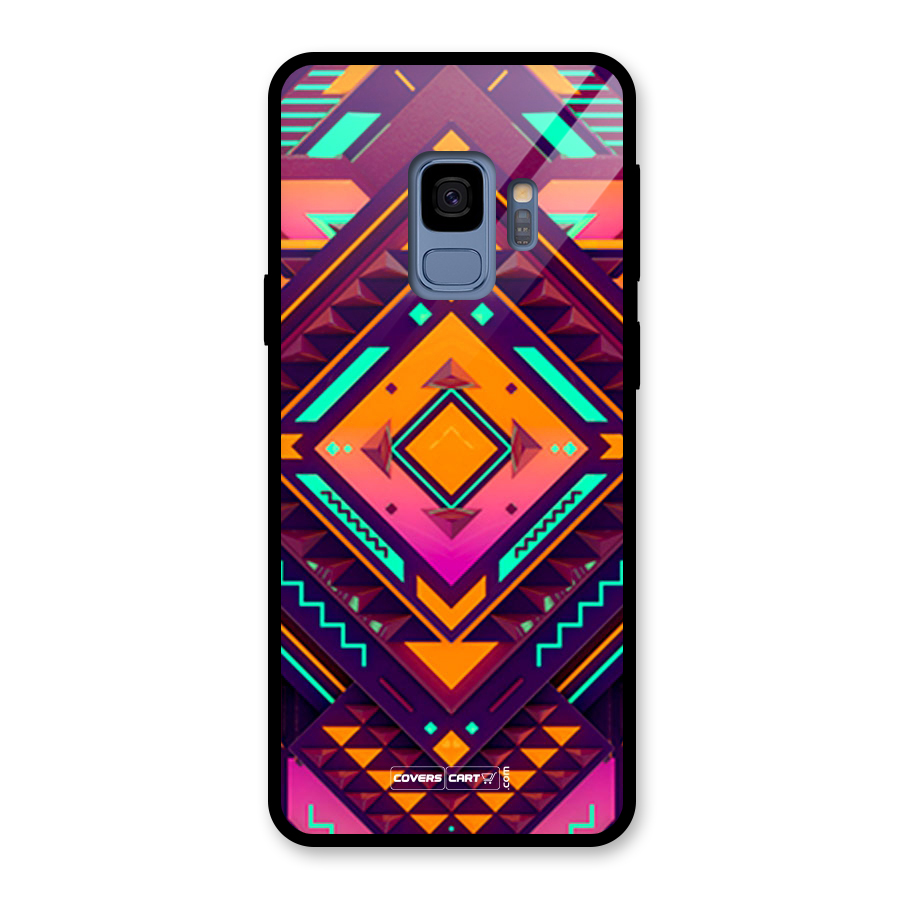 Creative Rhombus Glass Back Case for Galaxy S9