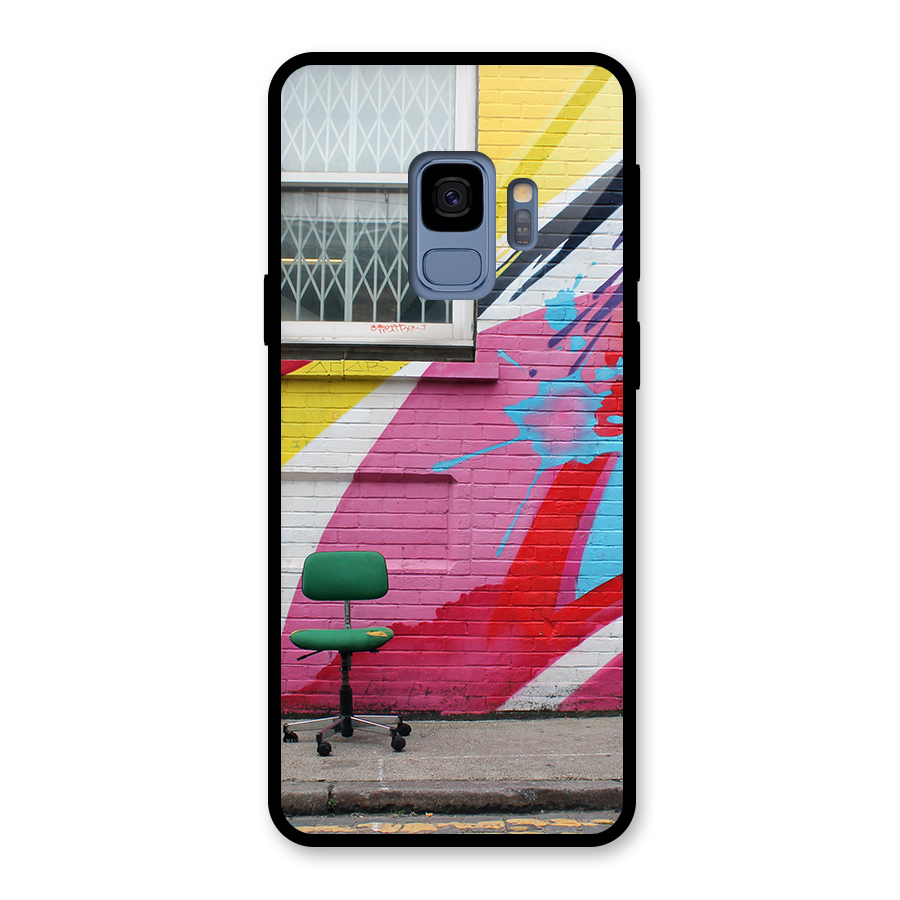 Creative Wall Art Glass Back Case for Galaxy S9