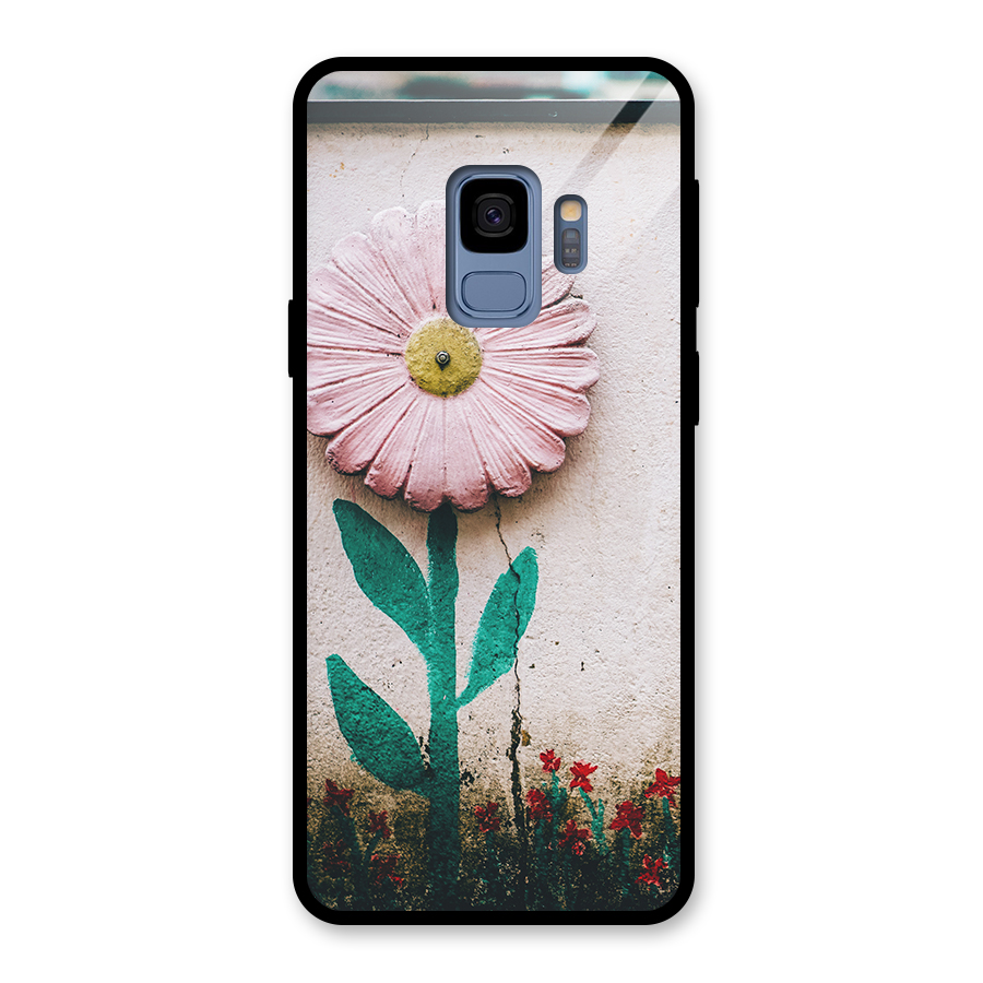 Creativity Flower Glass Back Case for Galaxy S9