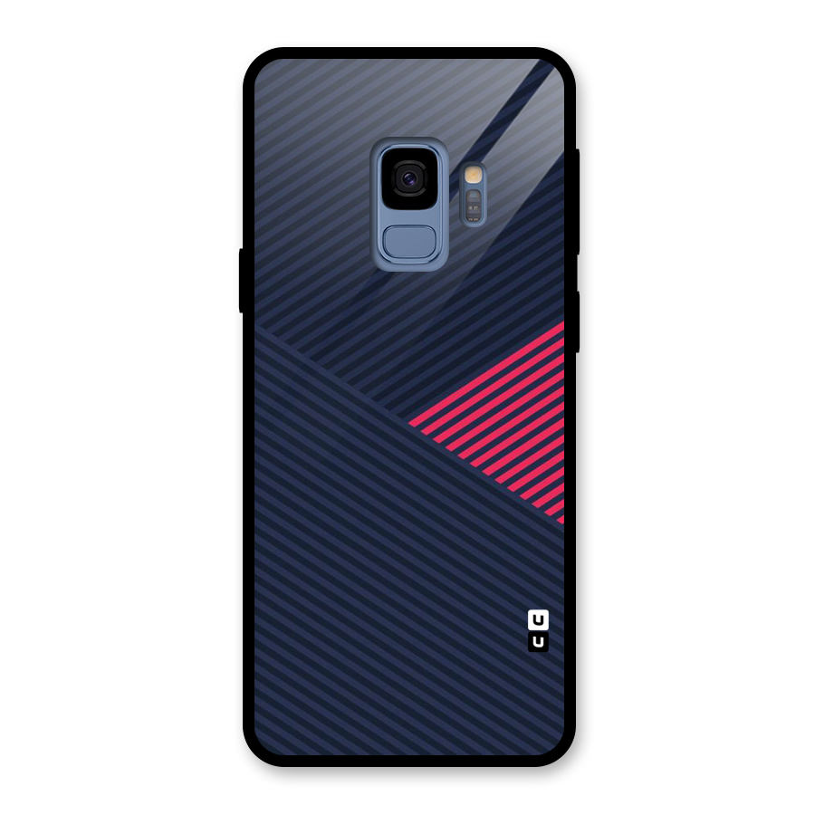 Criscros Stripes Glass Back Case for Galaxy S9