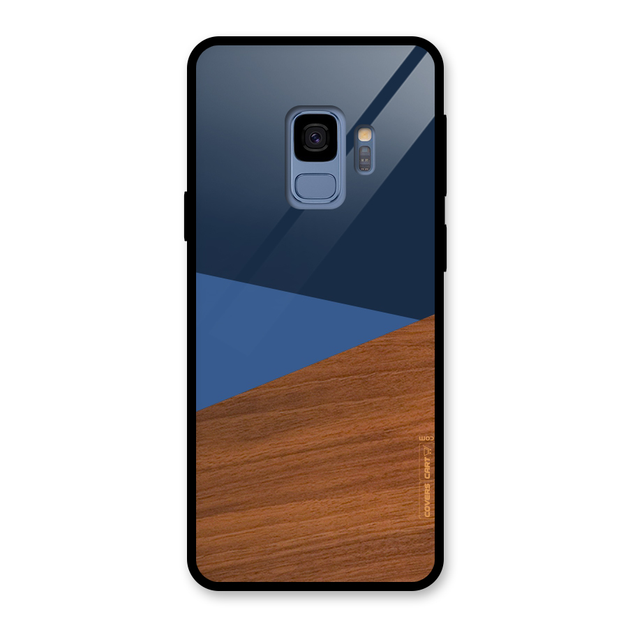 Crossed Lines Pattern Glass Back Case for Galaxy S9