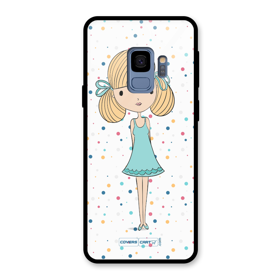 Cute Girl Glass Back Case for Galaxy S9
