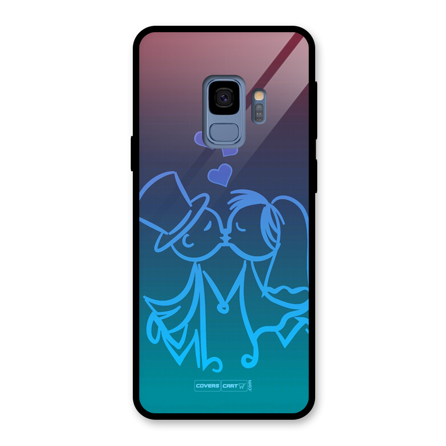 Cute Love Glass Back Case for Galaxy S9