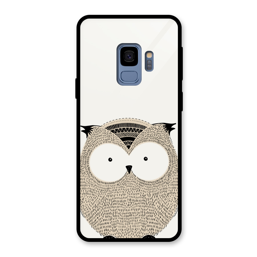 Cute Owl Glass Back Case for Galaxy S9