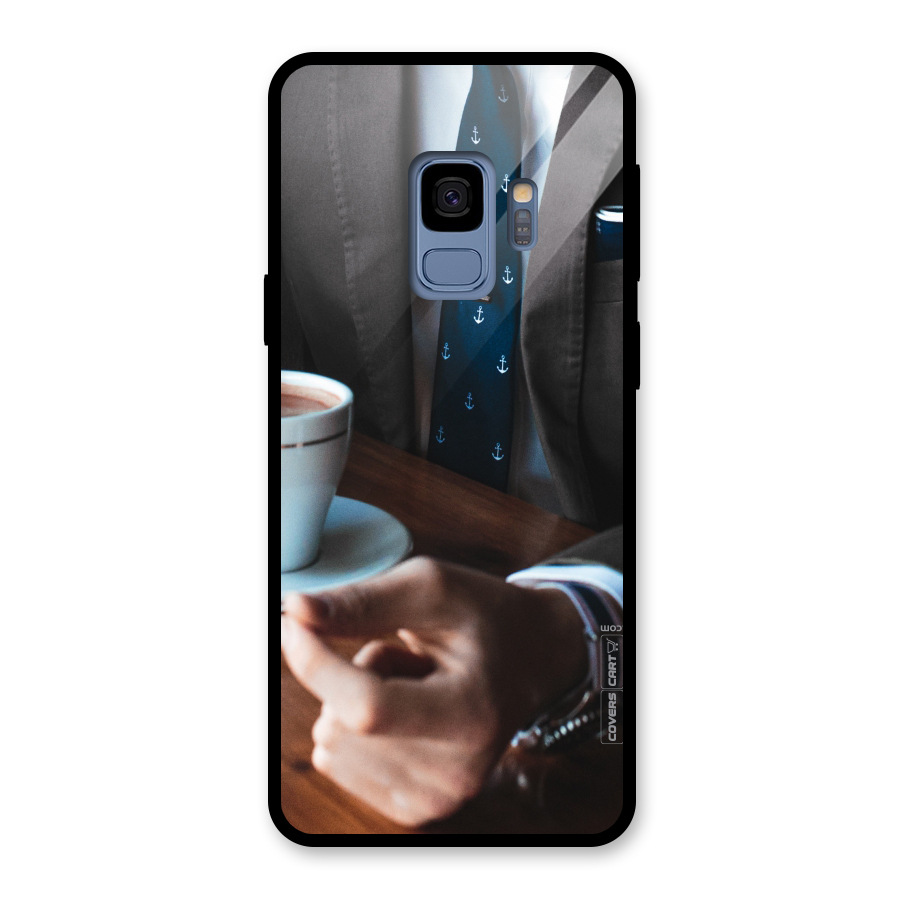 Dapper Suit Glass Back Case for Galaxy S9