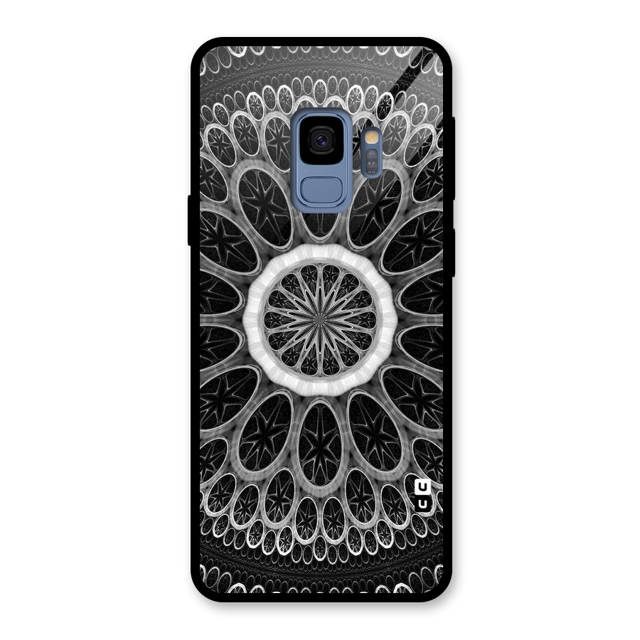 Dark Pattern Art Glass Back Case for Galaxy S9