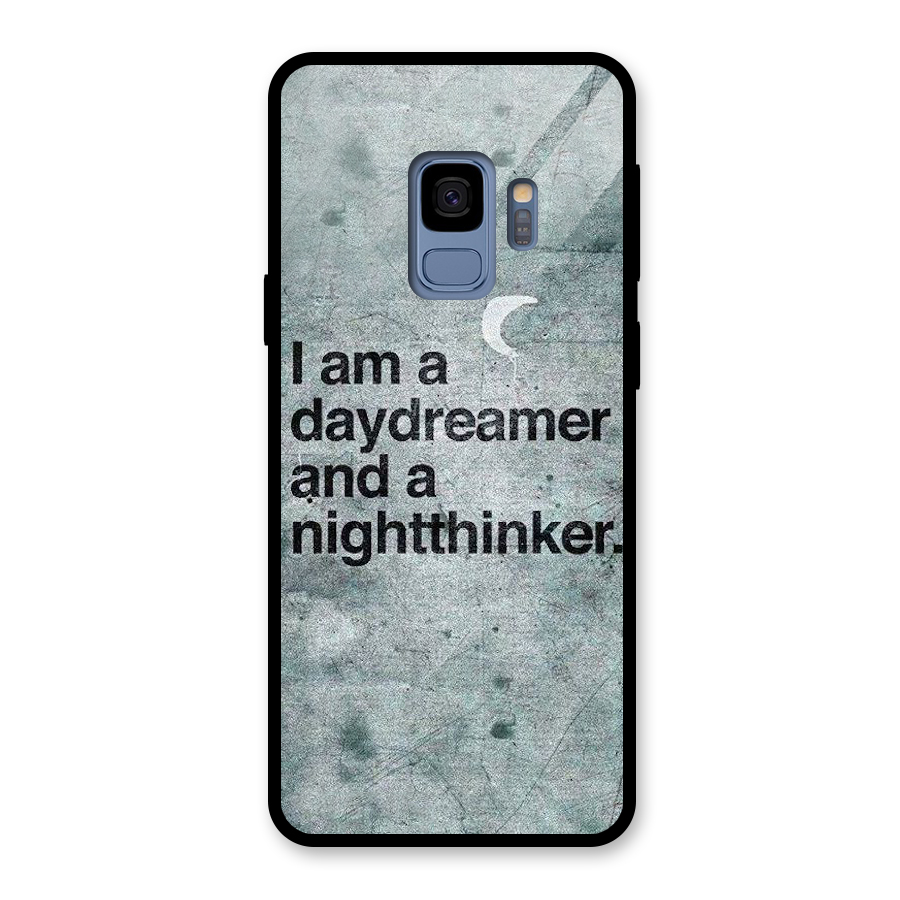 Day Dreamer Night Thinker Glass Back Case for Galaxy S9