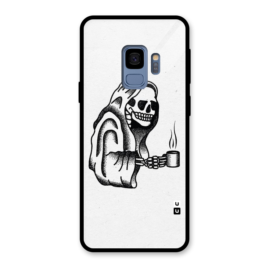 Dead But Coffee Glass Back Case for Galaxy S9
