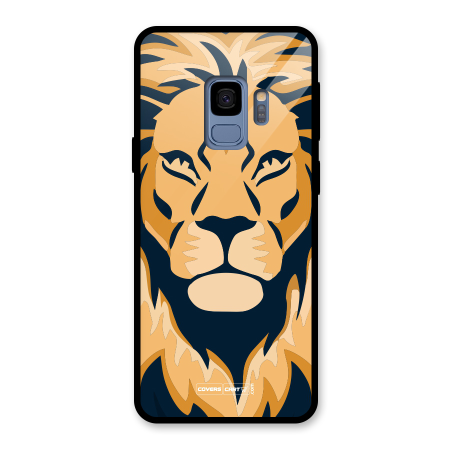 Designer Lion Glass Back Case for Galaxy S9