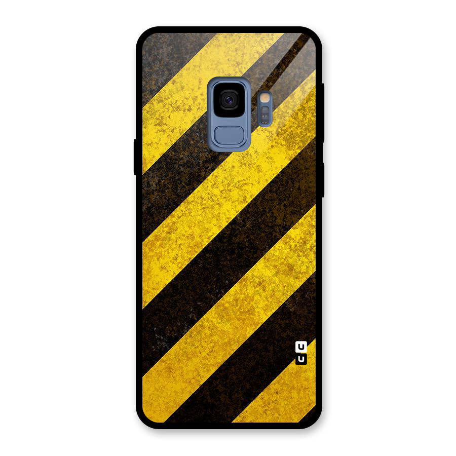 Diagonal Road Pattern Glass Back Case for Galaxy S9