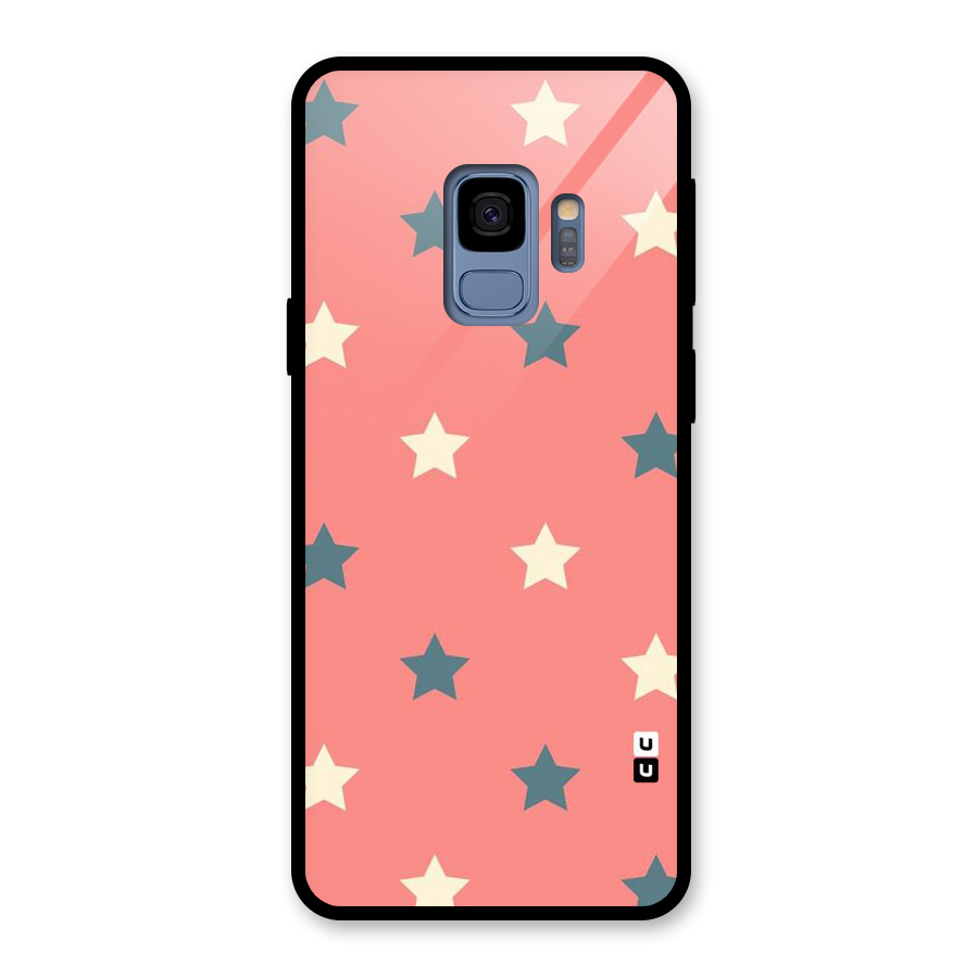 Diagonal Stars Glass Back Case for Galaxy S9
